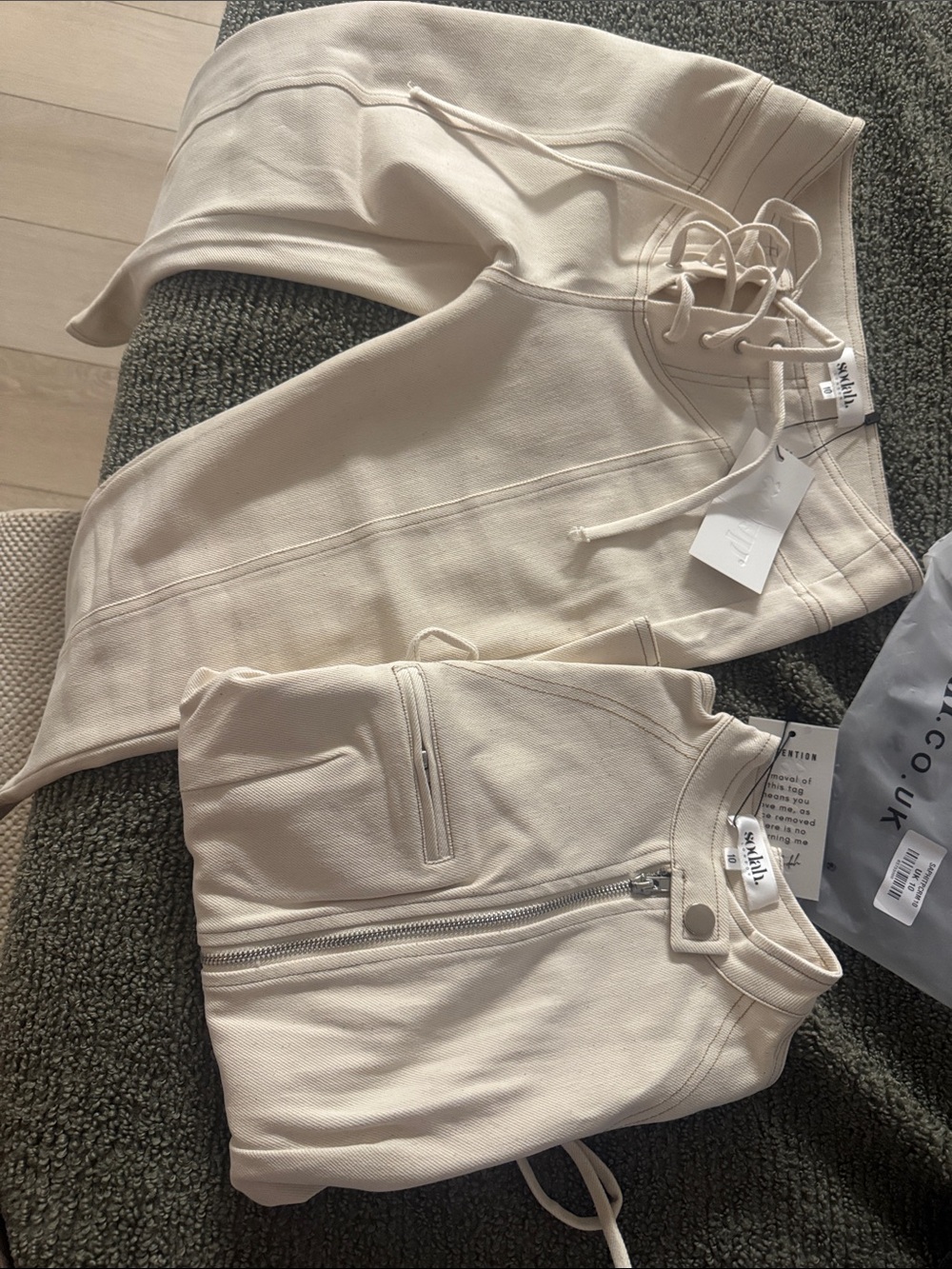 Sodah UK Cream Denim set size UK 10